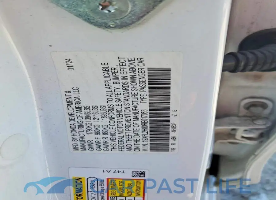 19XFL2H80RE017053# 12