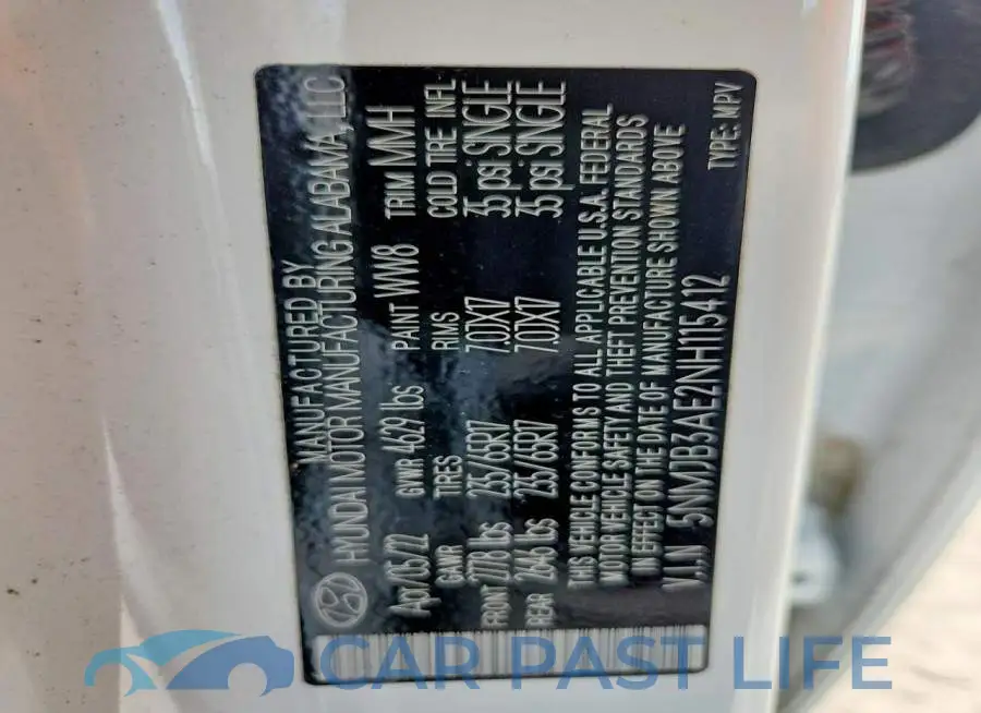 5NMJB3AE2NH115412# 14