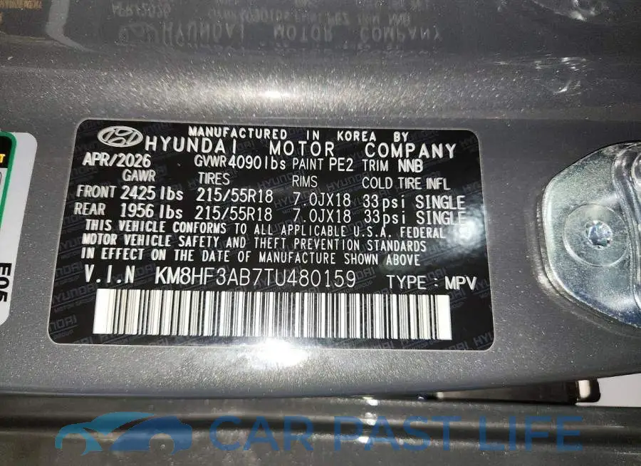 KM8HF3AB7TU480159# 13