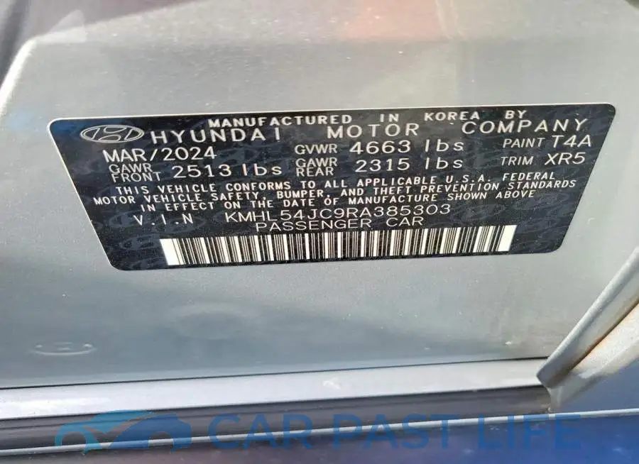 KMHL54JC9RA385303# 12
