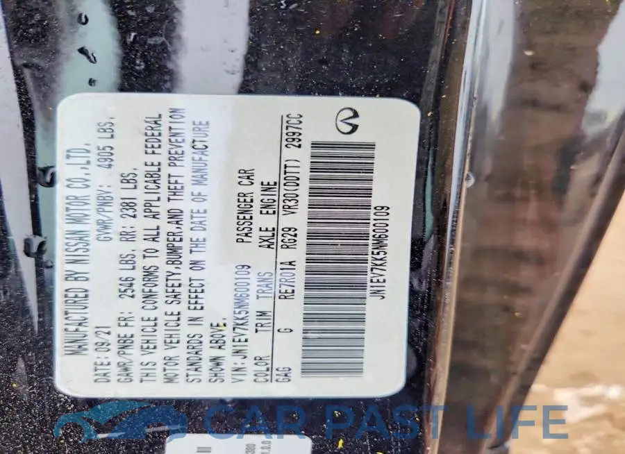 JN1EV7KK5NM600109# 12