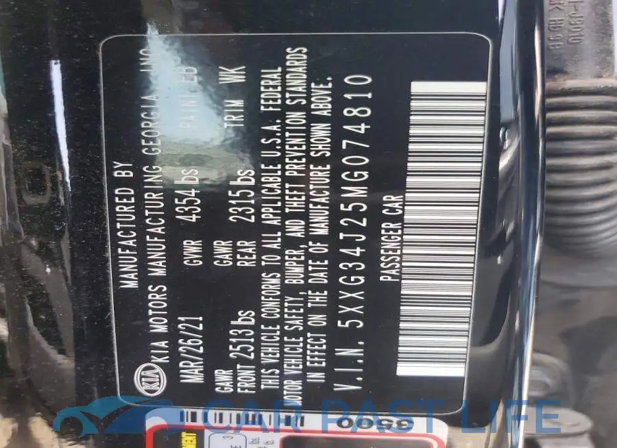 5XXG34J25MG074810# 12