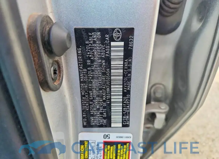 4T1B31HK7JU505454# 12