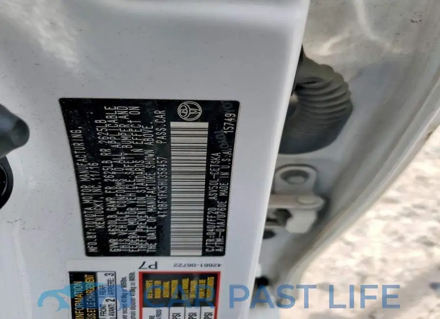 4T1BF1FK5HU358457# 12