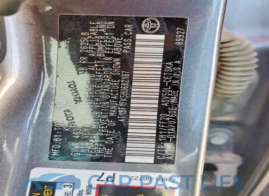 4T1BF1FK5HU682167# 12