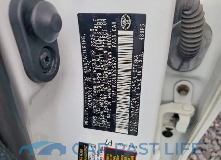 4T1BF1FK6HU305623# 13