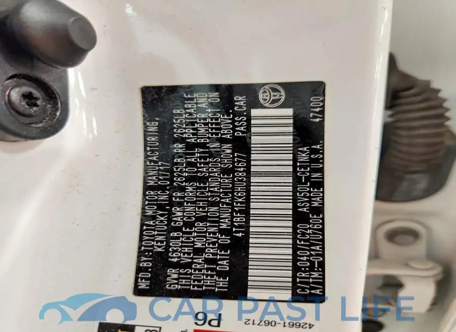 4T1BF1FK6HU384677# 12