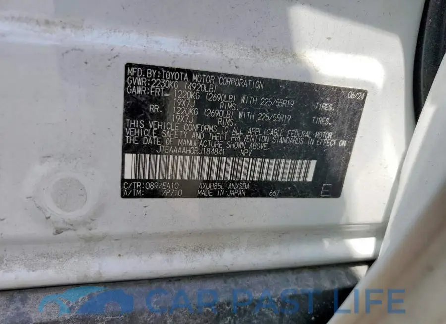 JTEAAAAH0RJ184841# 13