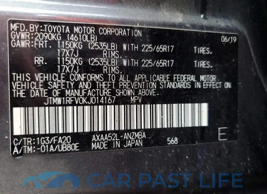 JTMW1RFV0KJ014167# 13