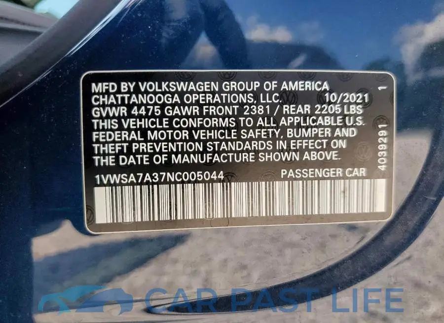 1VWSA7A37NC005044# 12
