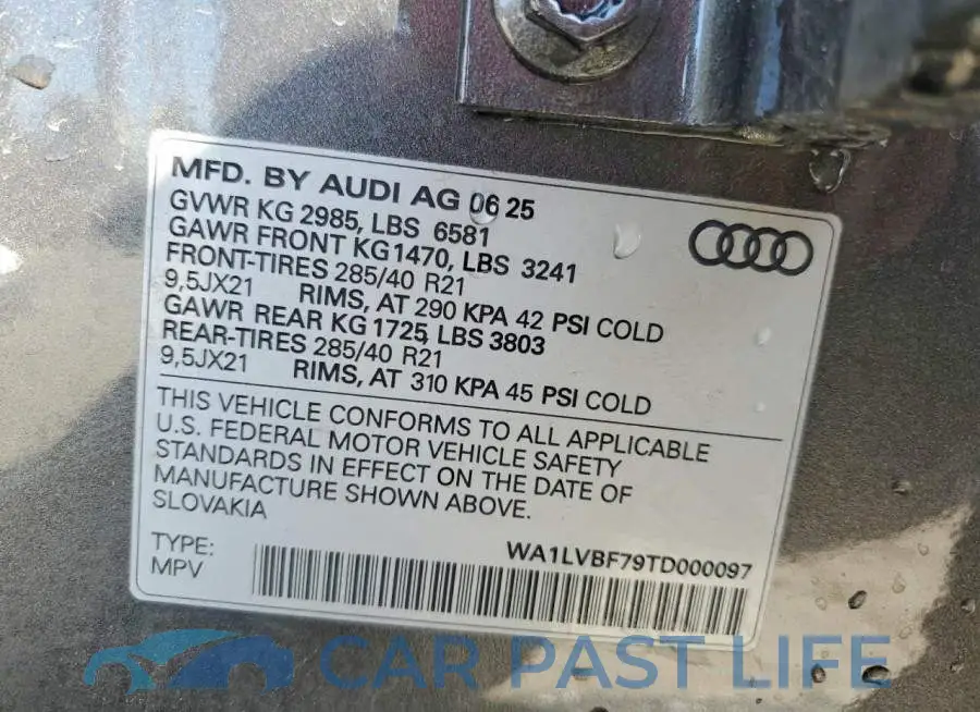 WA1LVBF79TD000097# 13