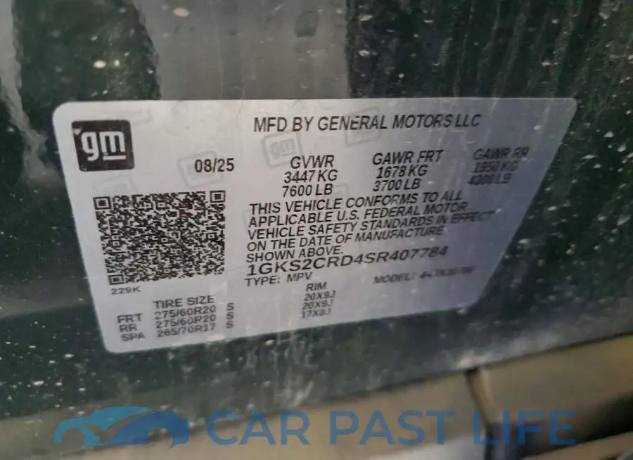 1GKS2CRD4SR407784# 13