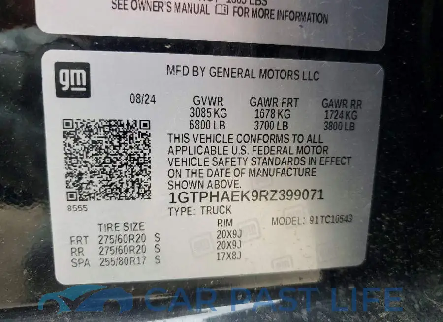 1GTPHAEK9RZ399071# 13