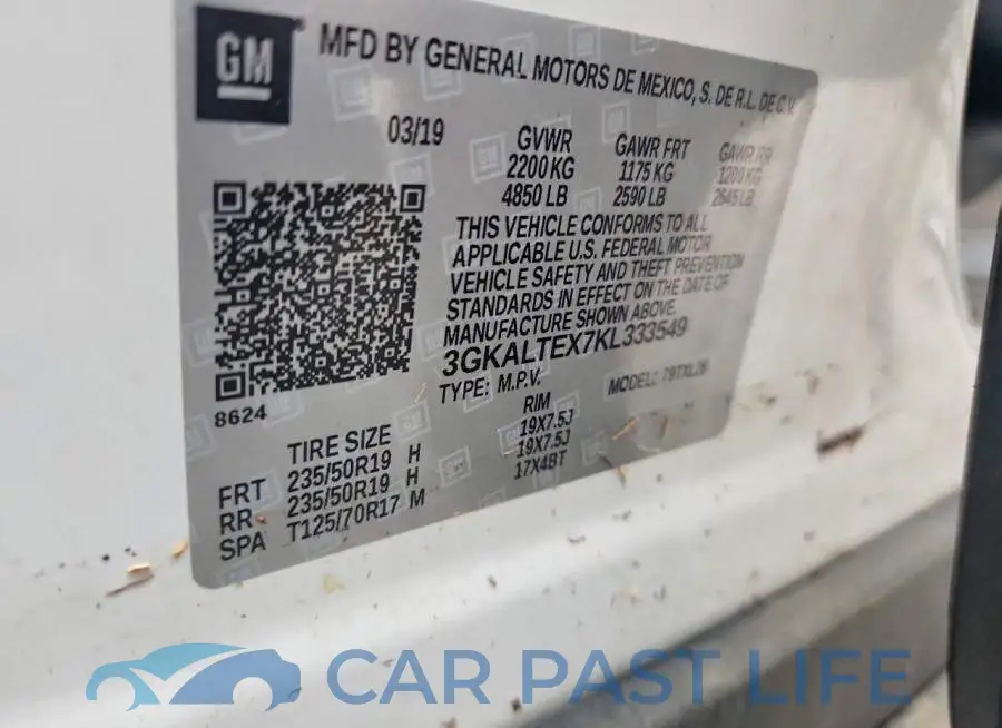 3GKALTEX7KL333549# 13