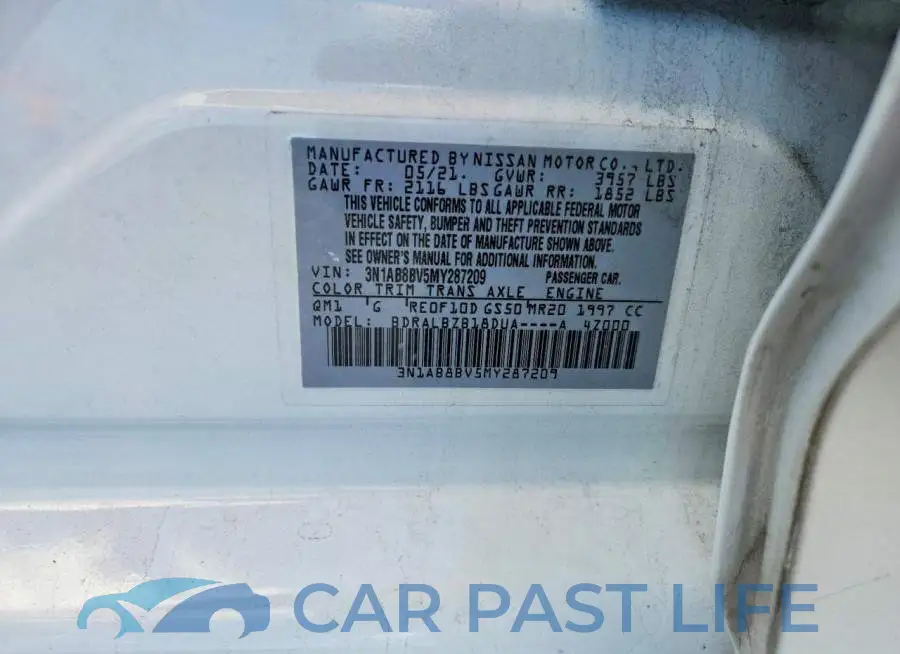 3N1AB8BV5MY287209# 12