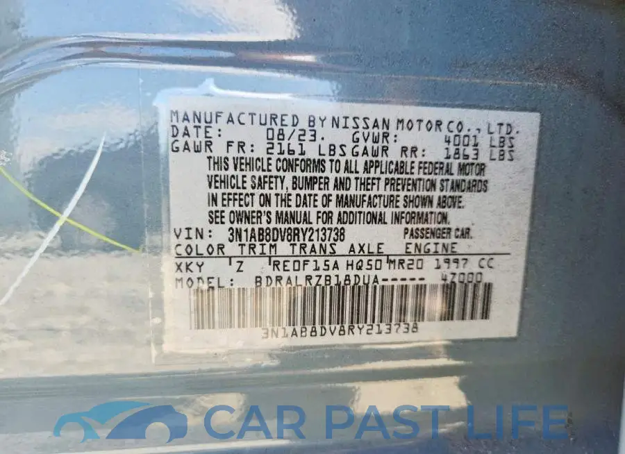 3N1AB8DV8RY213738# 12