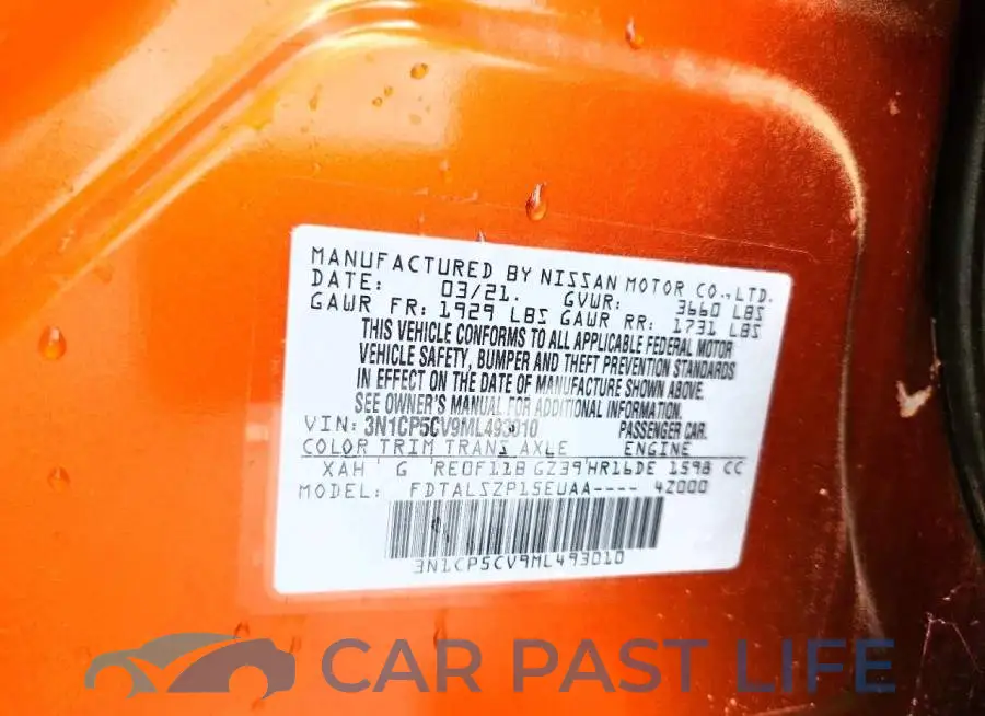 3N1CP5CV9ML493010# 12