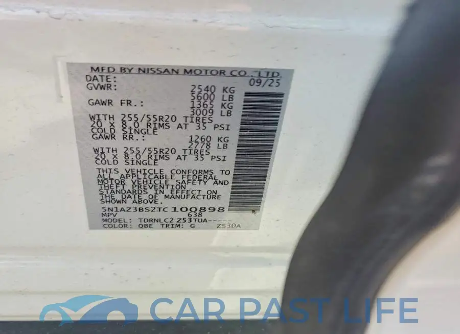 5N1AZ3BS2TC100898# 14
