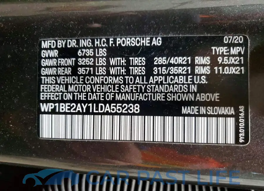 WP1BE2AY1LDA55238# 14