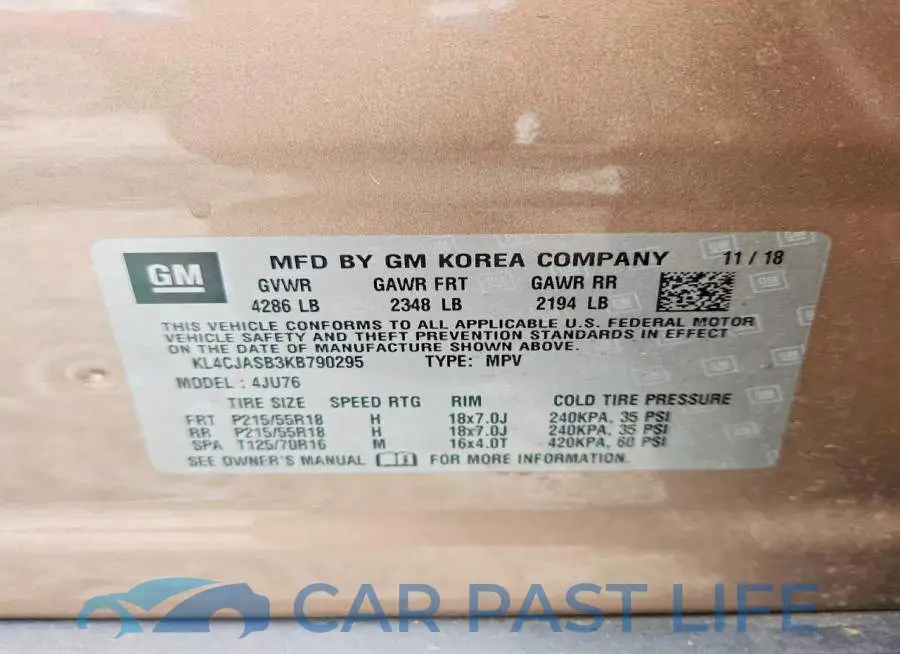 KL4CJASB3KB790295# 13