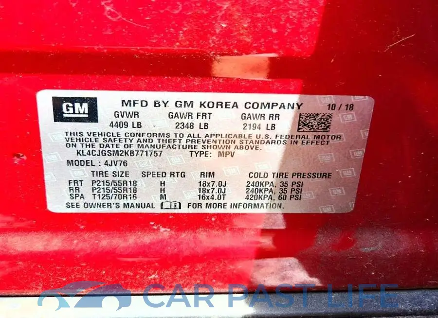 KL4CJGSM2KB771757# 14