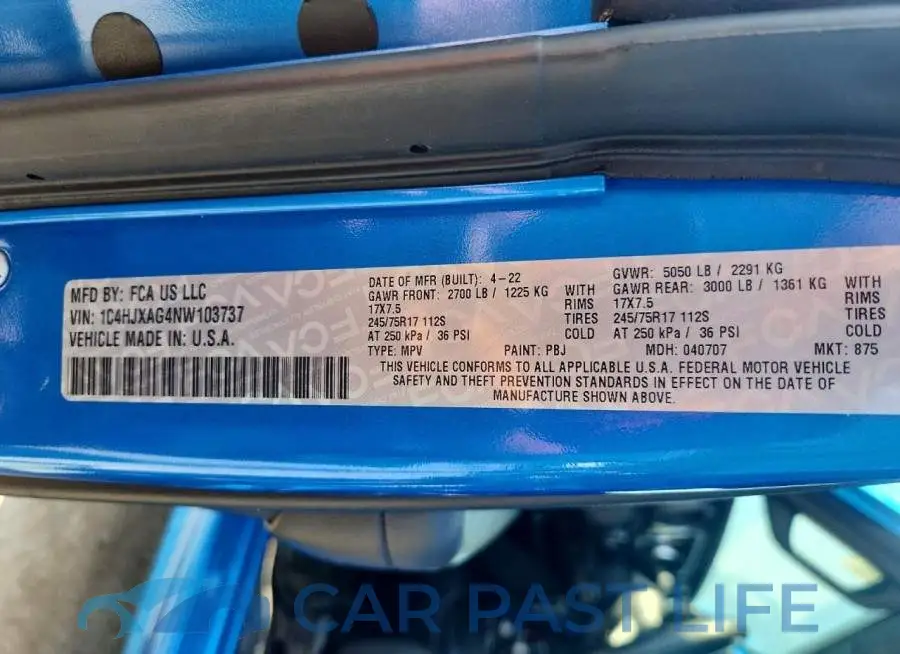 1C4HJXAG4NW103737# 14