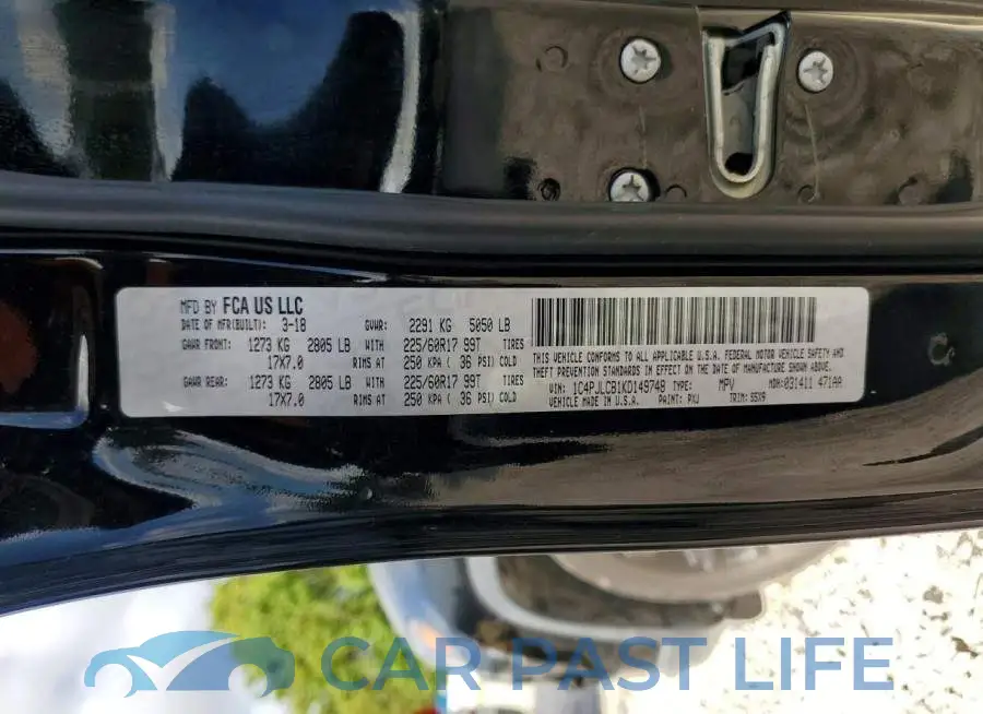 1C4PJLCB1KD149748# 13