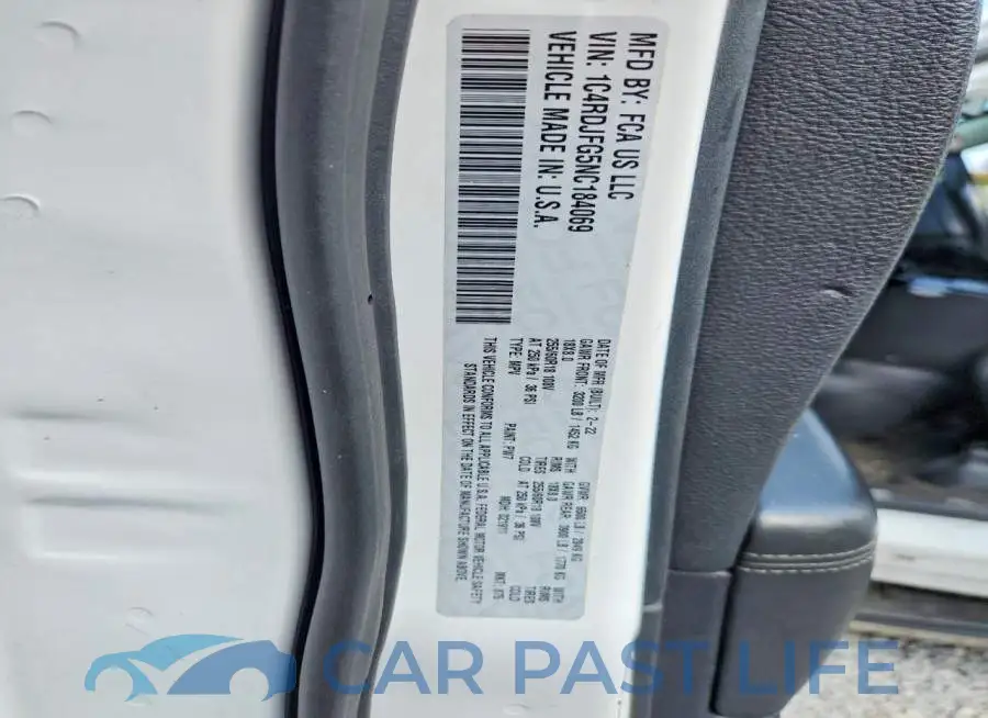 1C4RDJFG5NC184069# 12