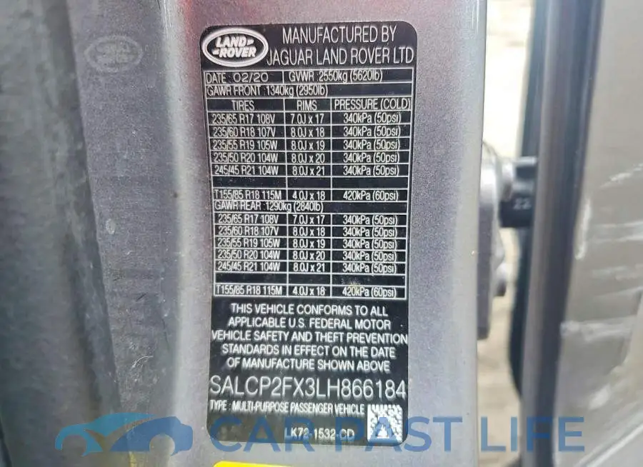 SALCP2FX3LH866184# 14