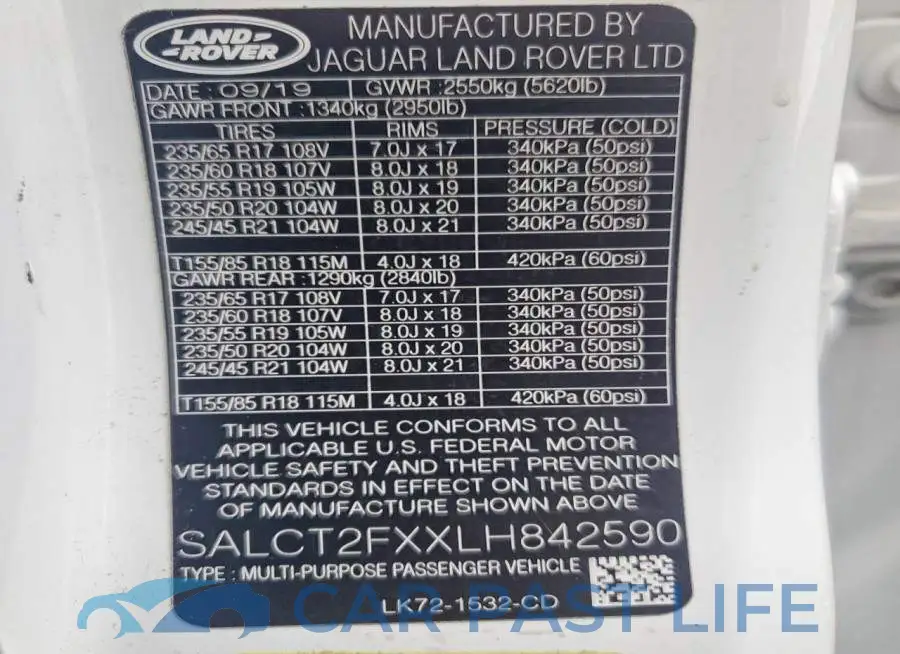 SALCT2FXXLH842590# 13
