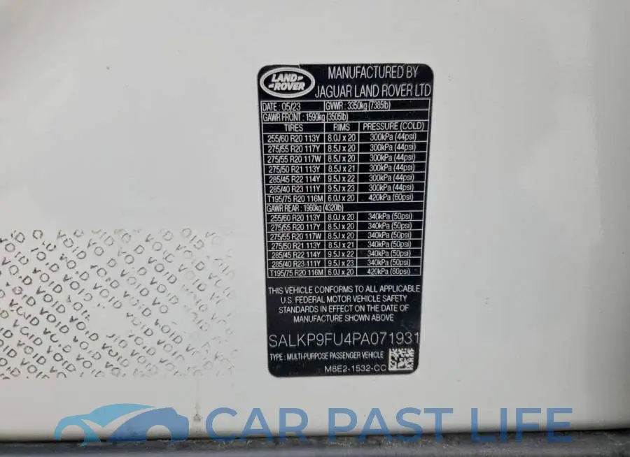 SALKP9FU4PA071931# 14