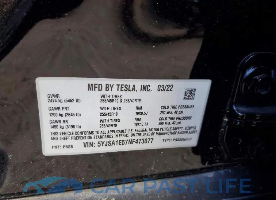 5YJSA1E57NF473077# 12