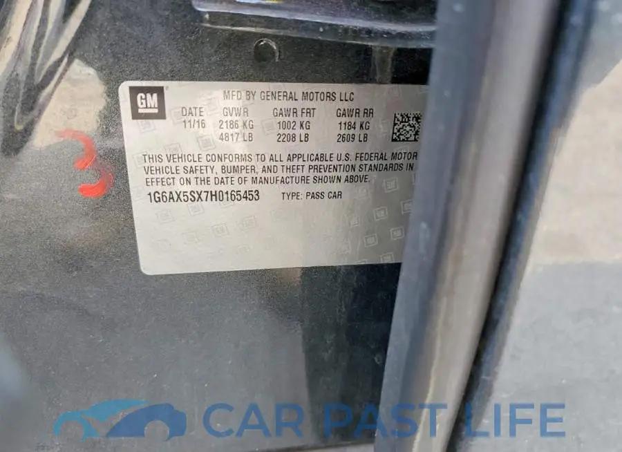 1G6AX5SX7H0165453# 12