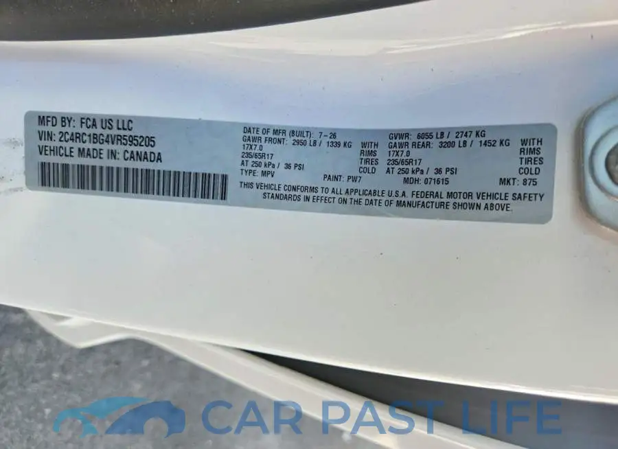 2C4RC1BG4VR595205# 14
