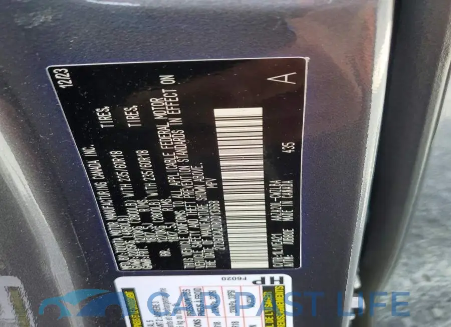 2T2GDCAZ0RC013668# 13