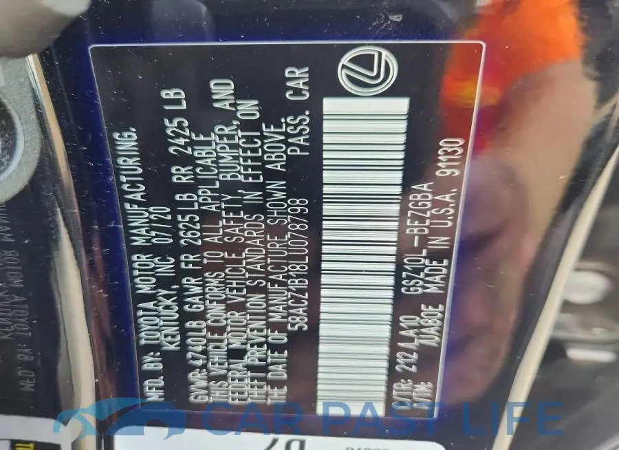 58ACZ1B18LU078798# 12