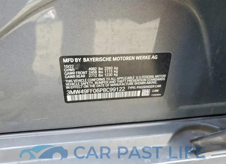 3MW49FF06P8C99122# 12