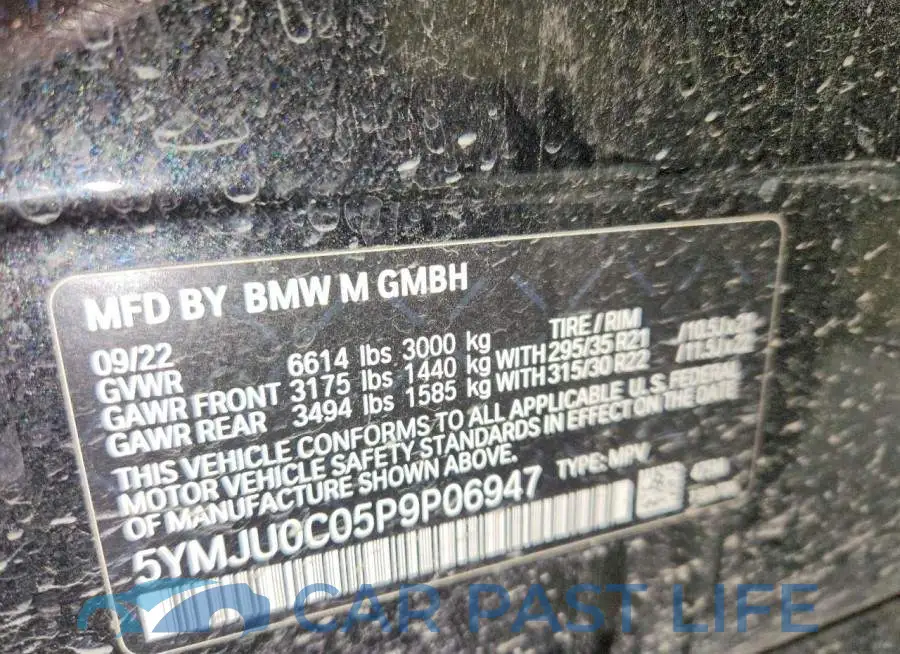 5YMJU0C05P9P06947# 13