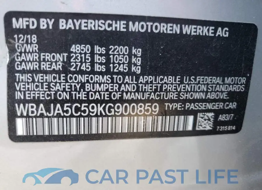 WBAJA5C59KG900859# 12