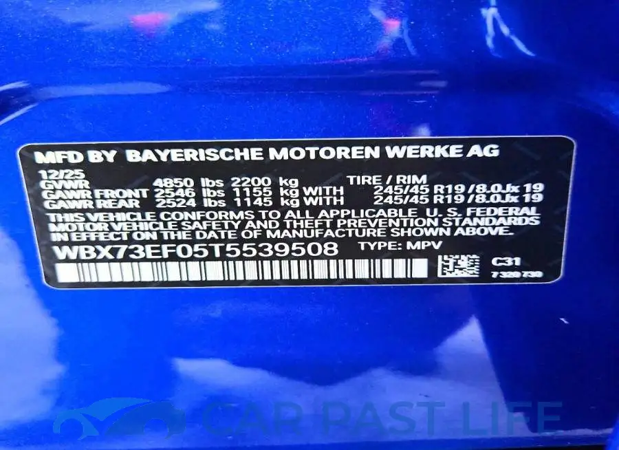 WBX73EF05T5539508# 13