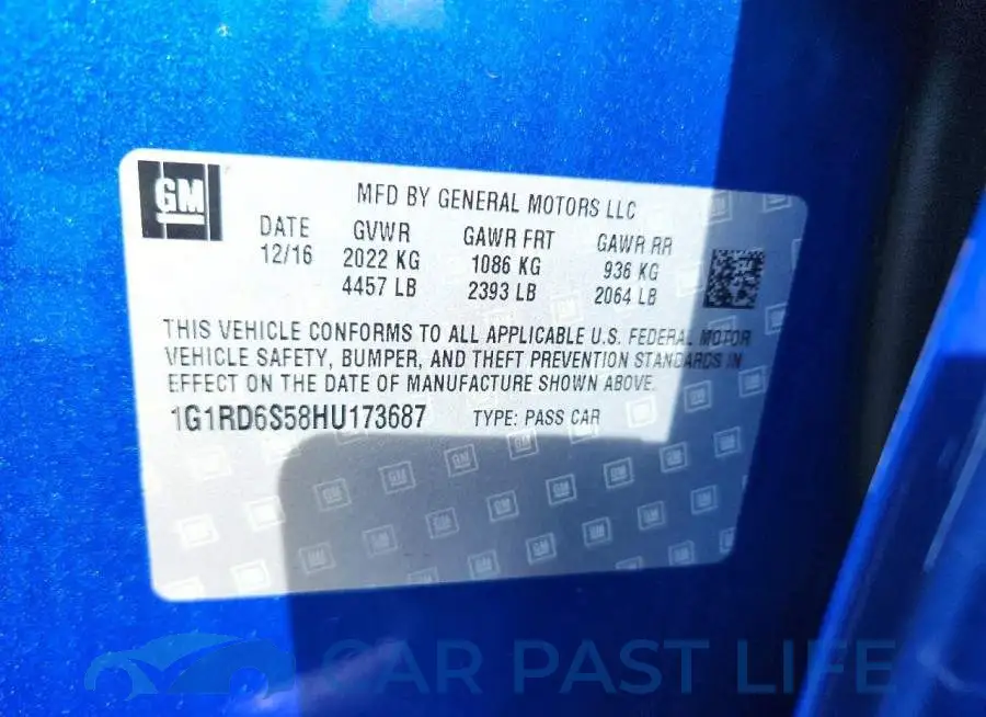 1G1RD6S58HU173687# 12