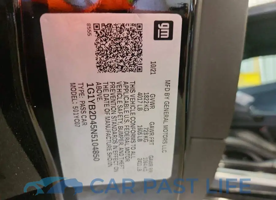 1G1YB2D45N5104850# 12