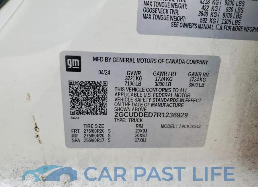 2GCUDDED7R1236929# 12