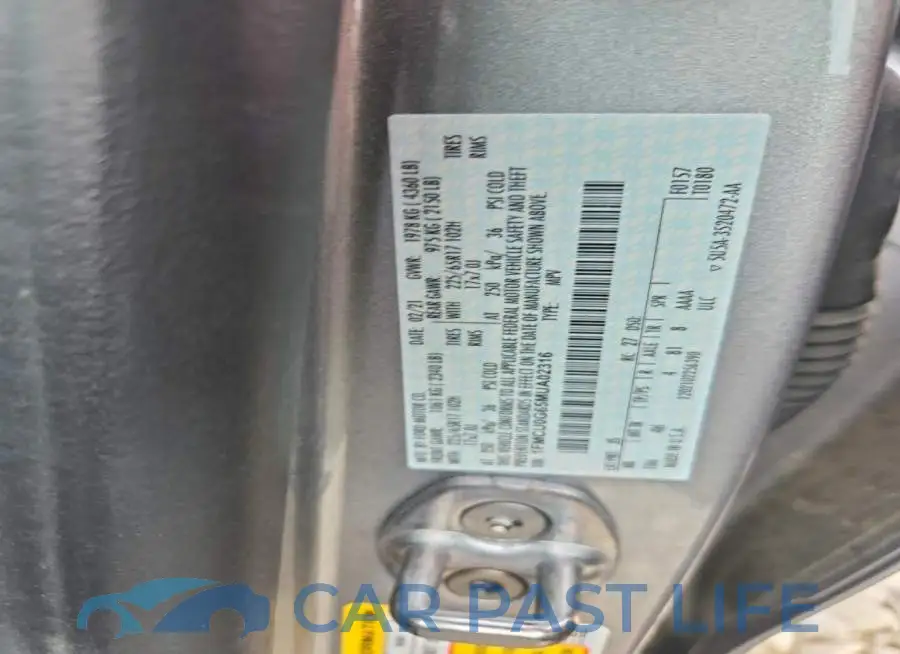 1FMCU0G65MUA02316# 13