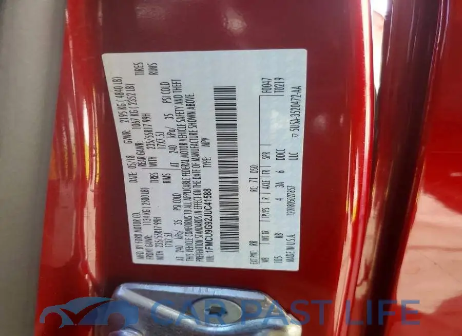 1FMCU9G92JUC41588# 14