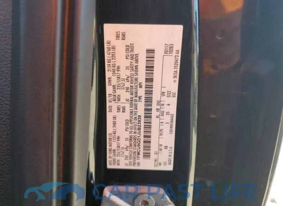 1FMCU9GD1JUB23939# 13