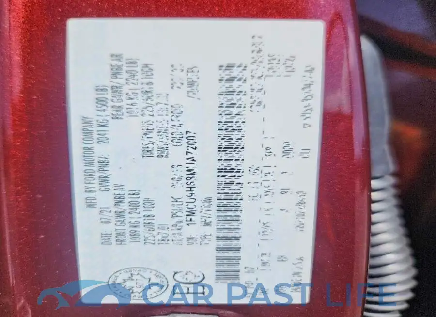 1FMCU9H68MUA72007# 14