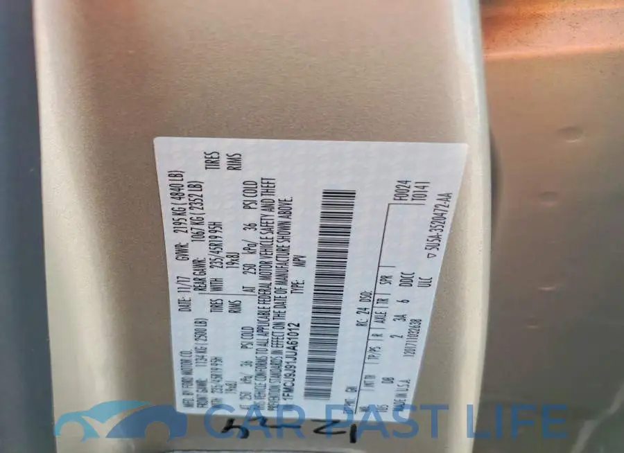 1FMCU9J91JUA61012# 13