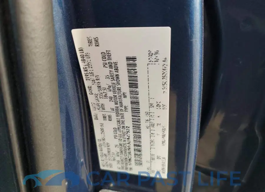 1FMCU9J99JUA47522# 12