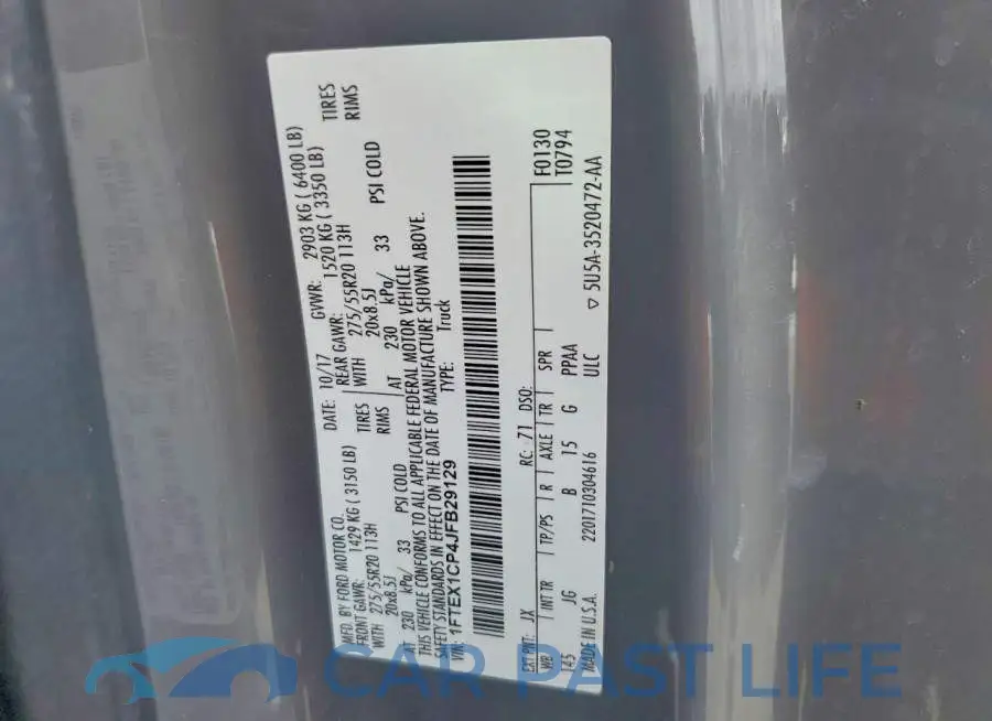 1FTEX1CP4JFB29129# 12